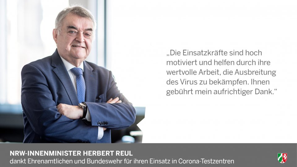Herbert Reul dankt Ehrenamtlichen und Bundeswehr