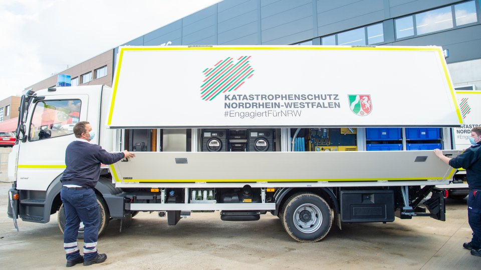 Mobile Einsatzküchen für Hilfsorganisationen in NRW - Lastwagen