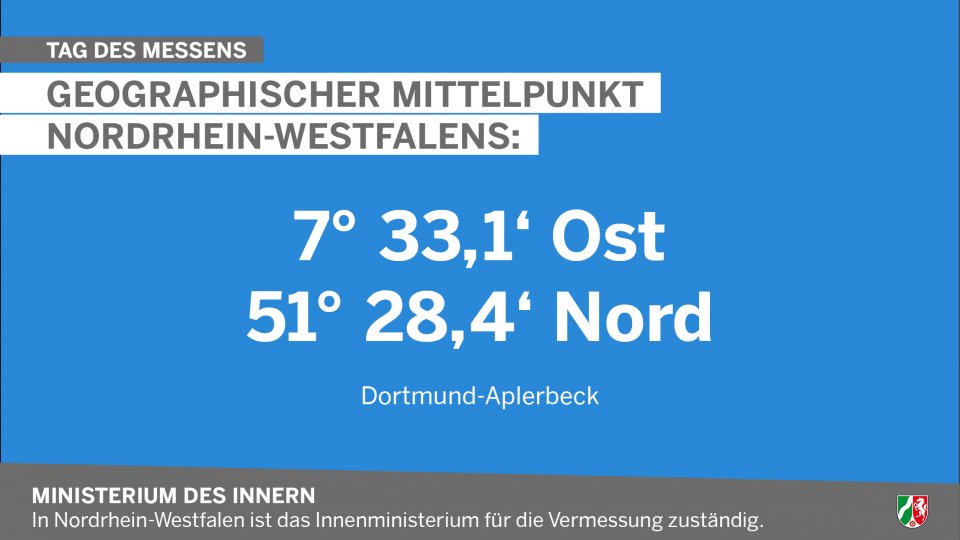 Tag des Messens: Geografischer Mittelpunkt Nordrhein-Westfalens