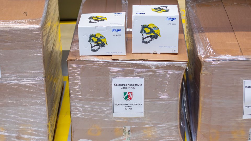 Katastrophenschutzlager NRW - Helme
