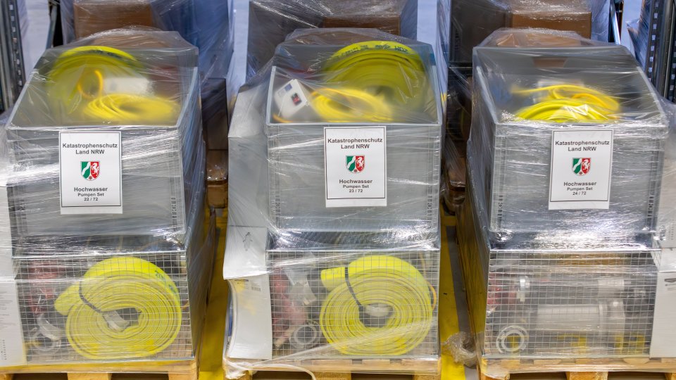 Katastrophenschutzlager NRW - Wasserschläuche