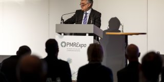 Innenminister Herbert Reul hält eine Rede bei der PMR Expo