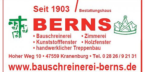 Förderplakette Arbeitgeber 2021 - Berns