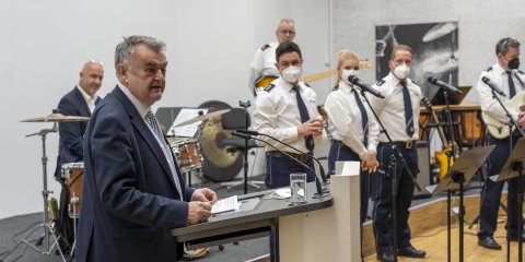 30.03.2022 Neuer Standort Landspolizeiorchester Hagen, Rede Minister Reul