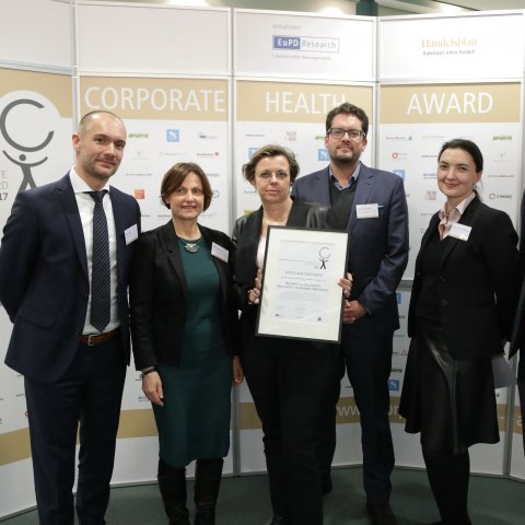 Verleihung des Siegels beim Corporate Health Award
